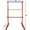 image:imageGSE Games amp Sports Expert Premium Solid Wood Ladder Ball Toss Game Set with Ladder Ball Bolas amp Carrying Case for Outdoor Backyard LawnWood Ladder Toss Game Set