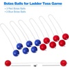 image:imageGSE Games amp Sports Expert Premium Solid Wood Ladder Ball Toss Game Set with Ladder Ball Bolas amp Carrying Case for Outdoor Backyard LawnWood Ladder Toss Game Set