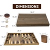 image:imageGSE Games amp Sports Expert Premium Wooden Folding Inlay Backgammon Board Game Set Classic Traditional Strategy Board Games Focus 17 InchesWooddouble Stripe