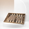 image:imageGSE Games amp Sports Expert Premium Wooden Folding Inlay Backgammon Board Game Set Classic Traditional Strategy Board Games Focus 17 InchesWooddouble Stripe