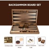 image:imageGSE Games amp Sports Expert Premium Wooden Folding Inlay Backgammon Board Game Set Classic Traditional Strategy Board Games Focus 17 InchesWooddouble Stripe