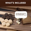 image:imageGSE Games amp Sports Expert Premium Wooden Folding Inlay Backgammon Board Game Set Classic Traditional Strategy Board Games Focus 17 InchesWooddouble Stripe