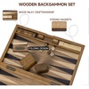 image:imageGSE Games amp Sports Expert Premium Wooden Folding Inlay Backgammon Board Game Set Classic Traditional Strategy Board Games Focus 17 InchesWooddouble Stripe