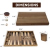 image:imageGSE Games amp Sports Expert Premium Wooden Folding Inlay Backgammon Board Game Set Classic Traditional Strategy Board Games Focus 17 InchesWooddouble Stripe