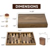 image:imageGSE Games amp Sports Expert Premium Wooden Folding Inlay Backgammon Board Game Set Classic Traditional Strategy Board Games Focus 17 InchesWooddouble Stripe