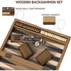 image:imageGSE Games amp Sports Expert Premium Wooden Folding Inlay Backgammon Board Game Set Classic Traditional Strategy Board Games Focus 17 InchesWooddouble Stripe