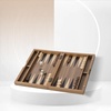 image:imageGSE Games amp Sports Expert Premium Wooden Folding Inlay Backgammon Board Game Set Classic Traditional Strategy Board Games Focus 17 InchesWooddouble Stripe
