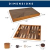 image:imageGSE Games amp Sports Expert Premium Wooden Folding Inlay Backgammon Board Game Set Classic Traditional Strategy Board Games Focus 17 InchesWoodfocus
