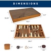 image:imageGSE Games amp Sports Expert Premium Wooden Folding Inlay Backgammon Board Game Set Classic Traditional Strategy Board Games Focus 17 InchesWoodfocus