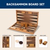 image:imageGSE Games amp Sports Expert Premium Wooden Folding Inlay Backgammon Board Game Set Classic Traditional Strategy Board Games Focus 17 InchesWoodfocus