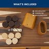 image:imageGSE Games amp Sports Expert Premium Wooden Folding Inlay Backgammon Board Game Set Classic Traditional Strategy Board Games Focus 17 InchesWoodfocus