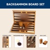 image:imageGSE Games amp Sports Expert Premium Wooden Folding Inlay Backgammon Board Game Set Classic Traditional Strategy Board Games Focus 17 InchesWoodfocus