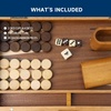 image:imageGSE Games amp Sports Expert Premium Wooden Folding Inlay Backgammon Board Game Set Classic Traditional Strategy Board Games Focus 17 InchesWoodfocus