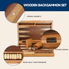 image:imageGSE Games amp Sports Expert Premium Wooden Folding Inlay Backgammon Board Game Set Classic Traditional Strategy Board Games Focus 17 InchesWoodfocus