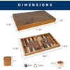 image:imageGSE Games amp Sports Expert Premium Wooden Folding Inlay Backgammon Board Game Set Classic Traditional Strategy Board Games Focus 17 InchesWoodfocus