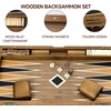 image:imageGSE Games amp Sports Expert Premium Wooden Folding Inlay Backgammon Board Game Set Classic Traditional Strategy Board Games Focus 17 InchesWoodstar