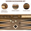 image:imageGSE Games amp Sports Expert Premium Wooden Folding Inlay Backgammon Board Game Set Classic Traditional Strategy Board Games Focus 17 InchesWoodstar