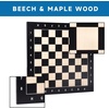 image:imageGSE Games amp Sports Expert Professional Tournament Chess Board Only Sapele amp Maple Inlaid Chessboard Chess Board for Beginners Kids Adults Extra Large 2125  Square 225 Brown5 Beech  Black Maple