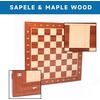 image:imageGSE Games amp Sports Expert Professional Tournament Chess Board Only Sapele amp Maple Inlaid Chessboard Chess Board for Beginners Kids Adults Extra Large 2125  Square 225 Brown5 Sapele  Maple