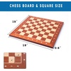 image:imageGSE Games amp Sports Expert Professional Tournament Chess Board Only Sapele amp Maple Inlaid Chessboard Chess Board for Beginners Kids Adults Extra Large 2125  Square 225 Brown5 Sapele  Maple
