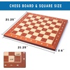 image:imageGSE Games amp Sports Expert Professional Tournament Chess Board Only Sapele amp Maple Inlaid Chessboard Chess Board for Beginners Kids Adults Extra Large 2125  Square 225 Brown6 Sapele  Maple