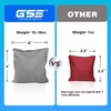 image:imageGSE Games amp Sports Expert Set of 8 Premium Weather Resistant Cornhole Bags Regulation Size and Weight Bean Bags for Cornhole Toss Games Several Styles AvailableBlack  Grey