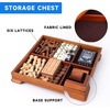 image:imageGSE Games amp Sports Expert Wooden 7in1 Chess Checkers Backgammon Dominoes Cribbage Board Playing Card amp Poker Dice Game Combo Set Deluxe