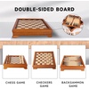 image:imageGSE Games amp Sports Expert Wooden 7in1 Chess Checkers Backgammon Dominoes Cribbage Board Playing Card amp Poker Dice Game Combo Set Deluxe