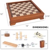 image:imageGSE Games amp Sports Expert Wooden 7in1 Chess Checkers Backgammon Dominoes Cribbage Board Playing Card amp Poker Dice Game Combo Set Deluxe
