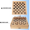 image:imageGSE Games amp Sports Expert Wooden 9in1 Chess Checkers Backgammon Dominoes Chinese Checkers TicTacToe Ludo Playing Cards amp Poker Dice Game Combo Set