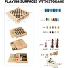 image:imageGSE Games amp Sports Expert Wooden 9in1 Chess Checkers Backgammon Dominoes Chinese Checkers TicTacToe Ludo Playing Cards amp Poker Dice Game Combo Set