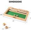 image:imageGSE Games amp Sports Expert Wooden Shut The Box 12 Number Spots Dice Game Board with 2 Wooden Dice Classic Tabletop Game Version of The Popular English Pub or Game Night