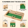 image:imageGSE Games amp Sports Expert Wooden Shut The Box 12 Number Spots Dice Game Board with 2 Wooden Dice Classic Tabletop Game Version of The Popular English Pub or Game Night