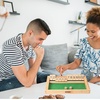image:imageGSE Games amp Sports Expert Wooden Shut The Box 12 Number Spots Dice Game Board with 2 Wooden Dice Classic Tabletop Game Version of The Popular English Pub or Game Night