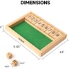 image:imageGSE Games amp Sports Expert Wooden Shut The Box 9 Number Spots Dice Game Board with 2 Wooden Dice Classic Tabletop Game Version of The Popular English Pub or Game Night