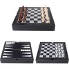 image:imageGSE Games amp Sports Expert 125 Premium Leather 3in1 Chess Checker and Backgammon Board Game Combo Set Classic Board Strategy Game for Kids amp Adults