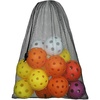 image:imageGSE Games amp Sports Expert 18x12 Purple Mesh Drawstring Bag for Baseballs Softballs Tennis Pickleball Balls Golf Balls Mesh Sports Equipment Bag with Lock for Gym Swim Gear Laundry amp ToysBlack