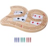 image:imageGSE Games amp Sports Expert 2Track Wooden Cribbage Board Game Box with Playing Cards Metal Pegs and Storage Drawer Classic Cribbage Board with Large Storage29 Cribbage Board