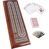 3-Track Cribbage Board with Cards