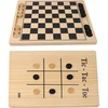 image:imageGSE Games amp Sports Expert 2in1 Reversible Natural Wood Checkers and TicTacToe Board Combo Set with Game Pieces Family Game for Kids amp Adults