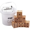 image:imageGSE Games amp Sports Expert 35Inch Premium Oak Giant Yard Dice Set with Carrying Bag and Yardzee amp Farkle Scorecard Outdoor Backyard Lawn Game for Family35 Giant Dice Set With Bucket