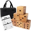 image:imageGSE Games amp Sports Expert 35Inch Premium Oak Giant Yard Dice Set with Carrying Bag and Yardzee amp Farkle Scorecard Outdoor Backyard Lawn Game for Family35 Giant Dice Set With Carrying Bag