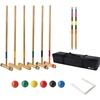 image:imageGSE Games amp Sports Expert 36 Deluxe Six Player Croquet Set with Wooden Mallets Colored Balls Sturdy Carrying Bag for Family amp Friends Great for Outdoor Lawn Backyard ParkDeluxe Croquet Set