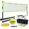 image:imageGSE Games amp Sports Expert Outdoor Badminton and Volleyball Combo Set Yard Net Game Set with Ball Pump Boundary Line and Carry Bag for Backyard Beach Lawn and Park Family GamesProfessional Volleyball Set