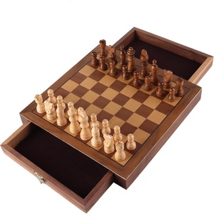 image:imageGSE Games amp Sports Expert 10 Magnetic Chess Set Wooden Chess Board Game Set with Drawers Classic Portable Travel Board Game for Kids amp Adults