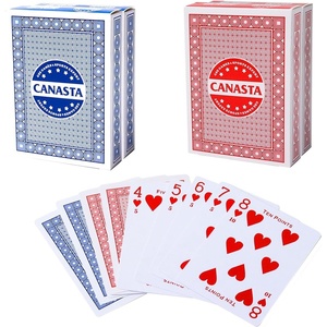 image:imageGSE Games amp Sports Expert 12Deck Canasta Cards with Point Values Includes Canasta and Hand amp Foot Game Rules Traditional Rummy Game Playing Cards2 Blue 2 Red Cards