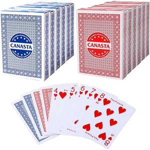 image:imageGSE Games amp Sports Expert 12Deck Canasta Cards with Point Values Includes Canasta and Hand amp Foot Game Rules Traditional Rummy Game Playing Cards6 Blue 6 Red Cards