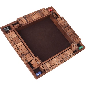 image:imageGSE Games amp Sports Expert 14 Player Wooden Shut The Box Board Game with 8 Dice 4Way 12 Numbers Shut The Box Dice Set of Popular English Pub Board Game  WalnutWalnut Stained Wood
