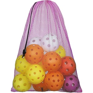 image:imageGSE Games amp Sports Expert 18x12 Purple Mesh Drawstring Bag for Baseballs Softballs Tennis Pickleball Balls Golf Balls Mesh Sports Equipment Bag with Lock for Gym Swim Gear Laundry amp ToysPurple