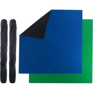 image:imageGSE Games amp Sports Expert 32 x 32 Inches Rubber AntiSlip Playmat Mahjong Dominoes Poker Cards and Board Games Tabletop Cover Mat with Carrying Bag GreenBlue  Green